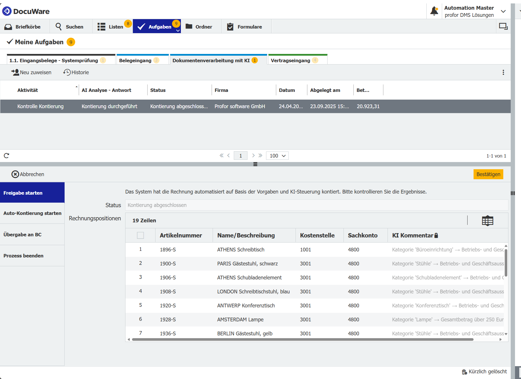profor auto-accounting - ergebnis 2