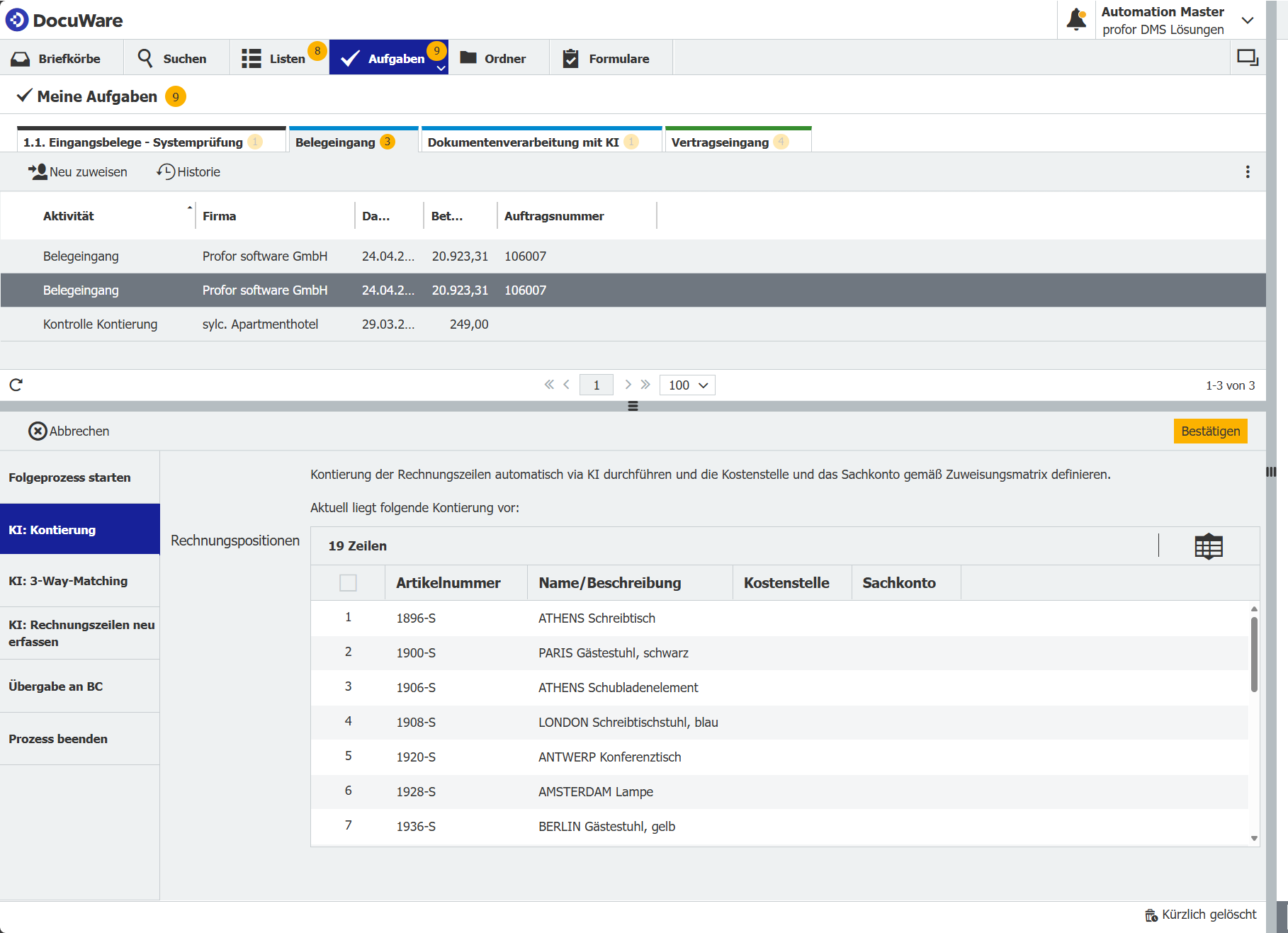 profor auto-accounting - workflow start 2