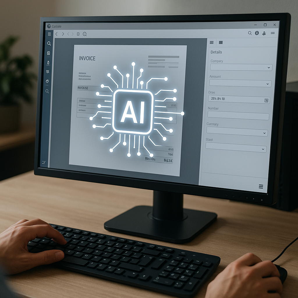 KI-gestützte automatische Rechnungskontierung in DocuWare Workflow